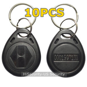 10PCS 125KHz RFID Card Keyfobs EM4100 TK4100 Proximity ID Card Keyfobs Black