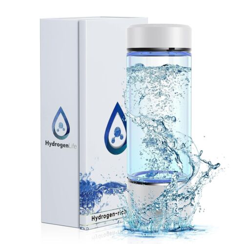 2-in-1 Hydrogen Water Bottle Generator, Portable Glass Hydrogen Water Machine...