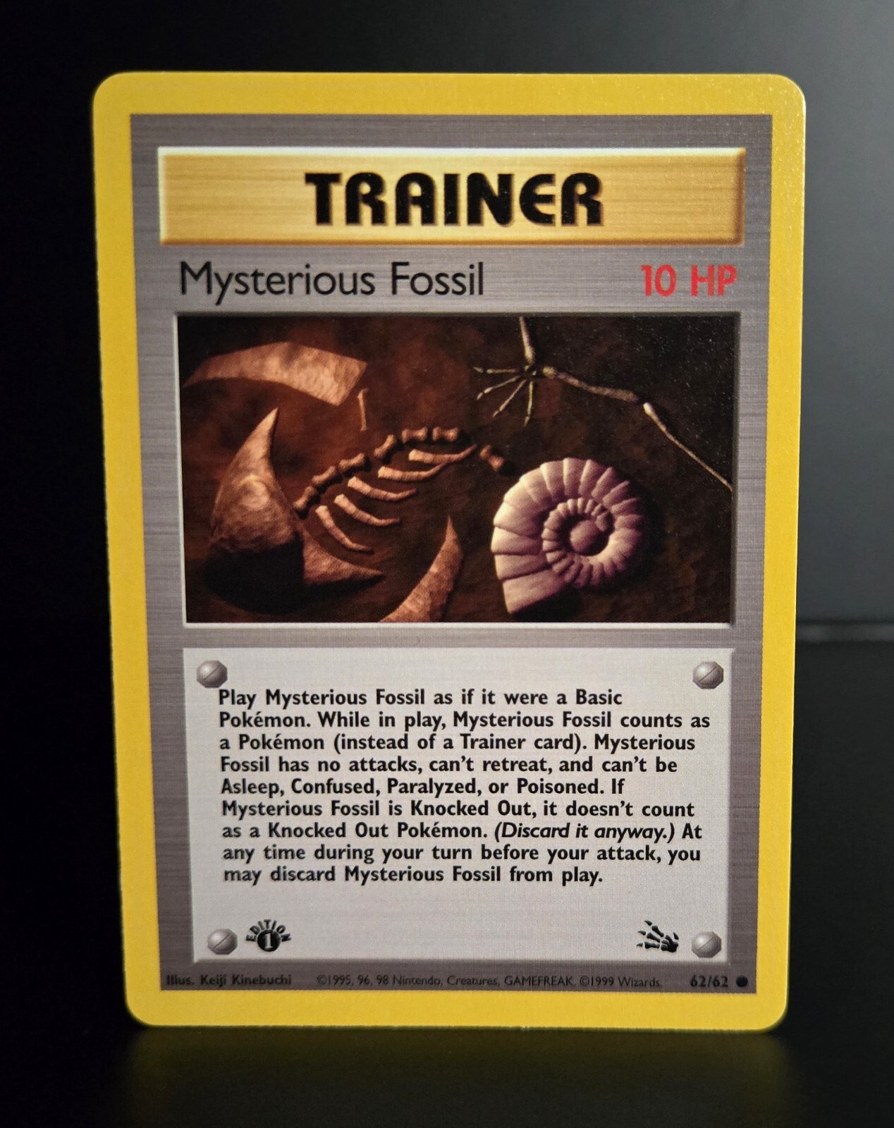 Pokémon TCG - MYSTERIOUS FOSSIL (1ST EDITION) 62/62 - FOSSIL 1999 - WOTC - LP/NM