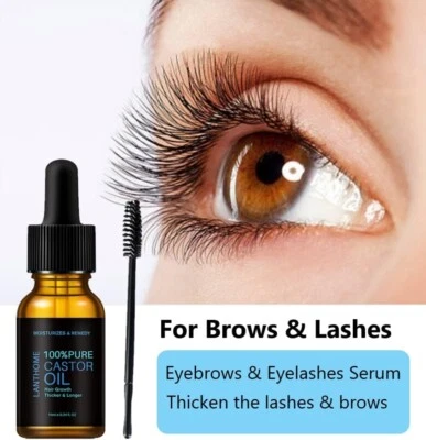 THE ISMA 100% Pure Organic Castor Oil for Eyelashes Eyebrows Hair Growth 10ml 20ml 30ml
