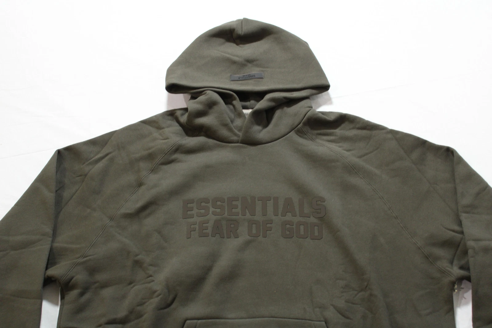 Felpa con cappuccio Essentials Fear Of God uomo SS'23 stampa logo tonale MP7 off nera taglia XL