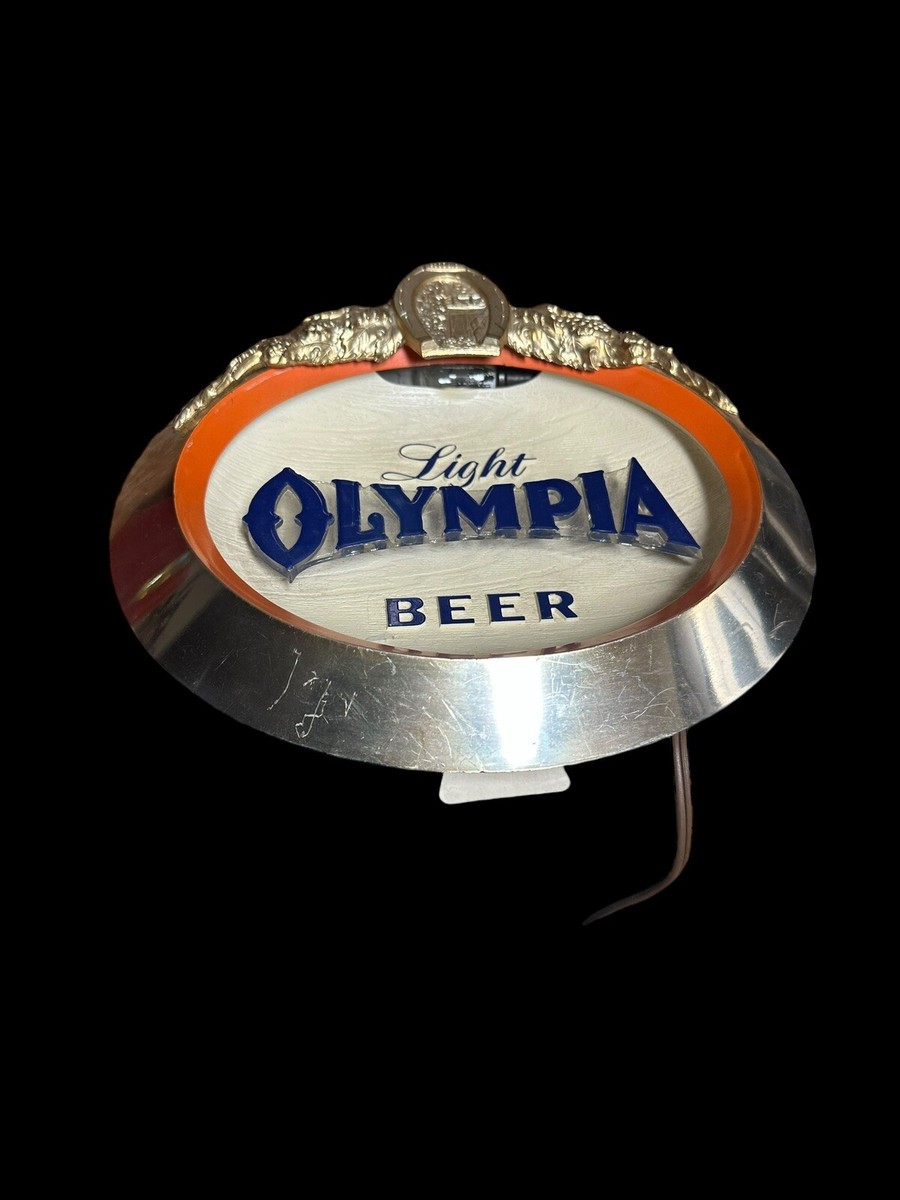 Vintage Olympia Light Beer Neon Lighted Illuminated Sign 9x9