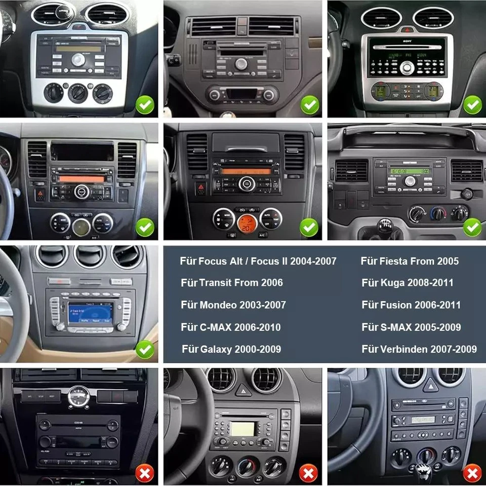 Für Ford Transit MK7 2006-2011 Android 15 Carplay Autoradio GPS Navi WIFI 2+64G - Bild 3 von 4