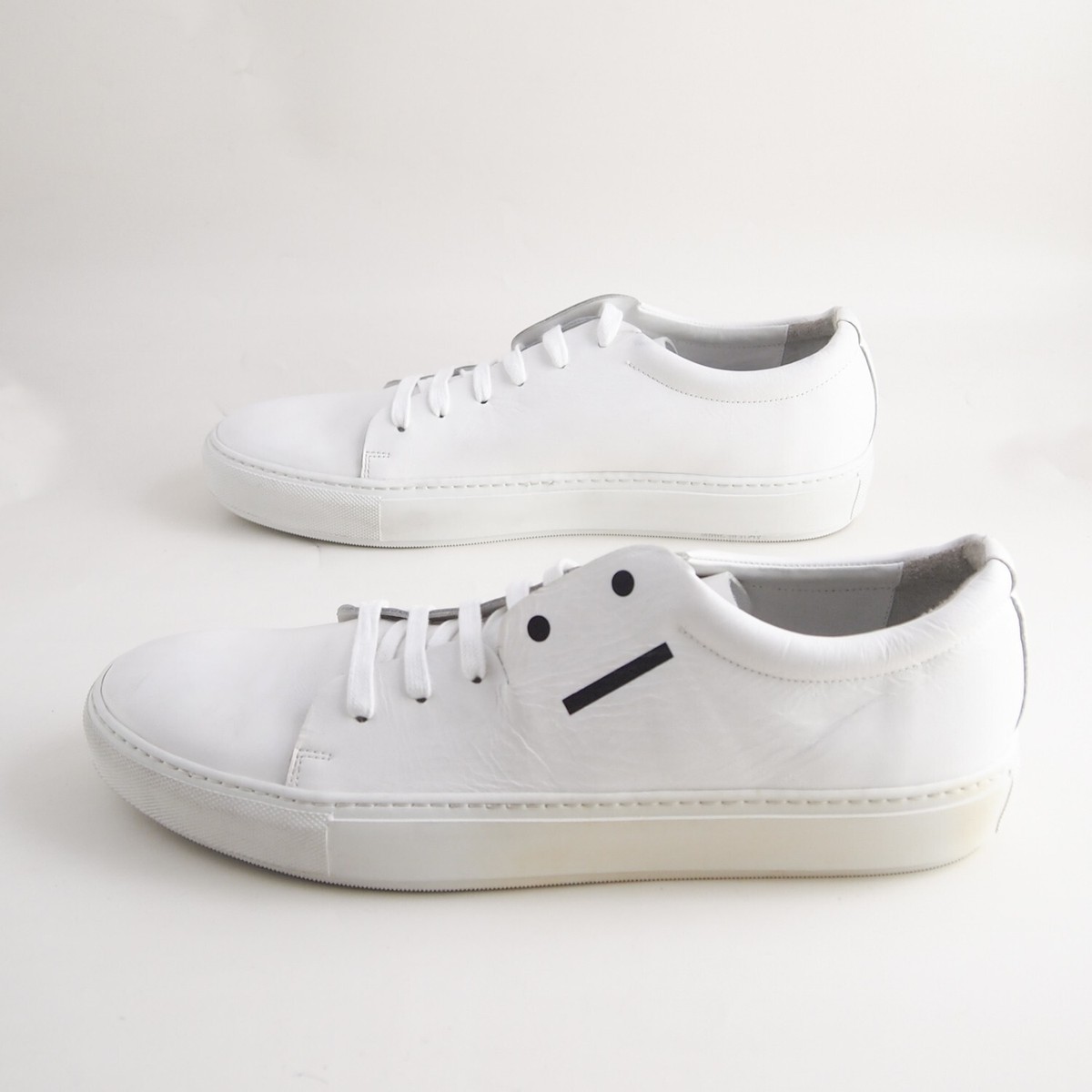 Acne Studios Low Top Sneaker White Leather Mens Shoe Size US 12 EU