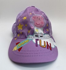 Peppa Pig Galactic Fun Cap Hat Girls Adjustable Purple Cotton