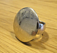 Top Designer Ring 925 Silber Handarbeit Modernist signiert Vincenz 80s BIG XL