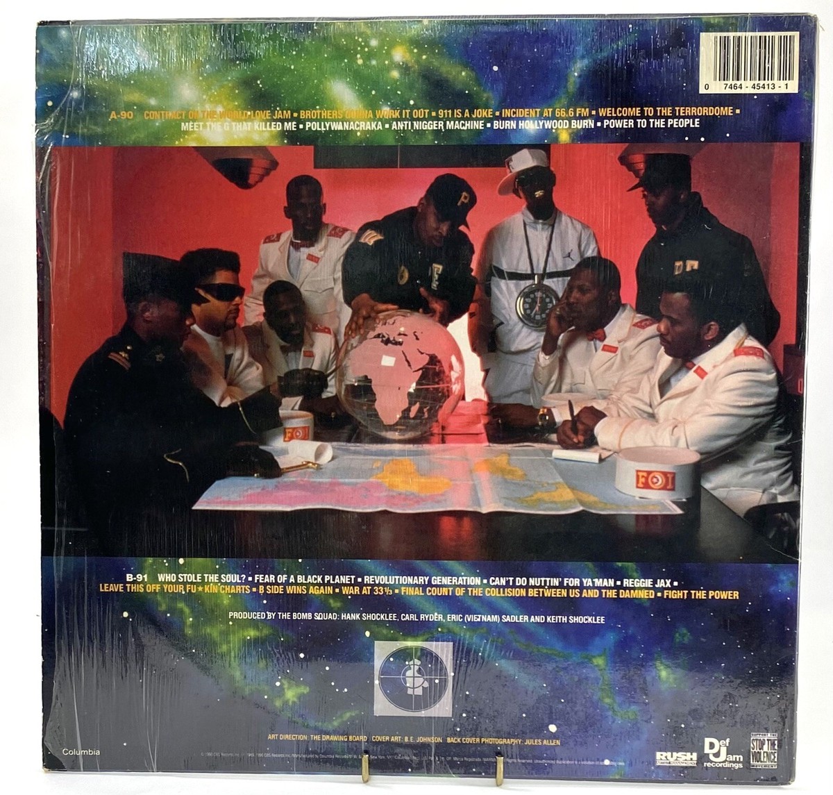 PUBLIC ENEMY FEARS BLACK PLANET 1990 LP VG+ Vinyl Record Def