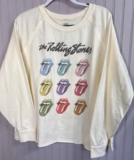 LIFE Clothing Womens TOP L XL Generous Rolling Stones Graphic Organic NEW $148