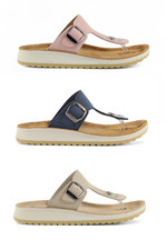 TIGLIO infradito donna plantare vera pelle flessibili leggere fibbia regolabili