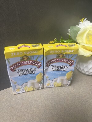 2 Pack,Margaritaville Piña Colada Singles To Go Drink Mix, 6 CT