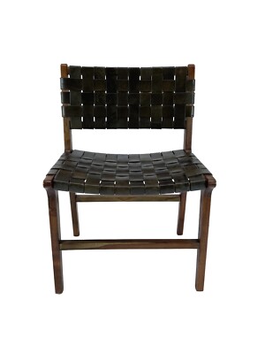 Leather  Basket weave Chair
