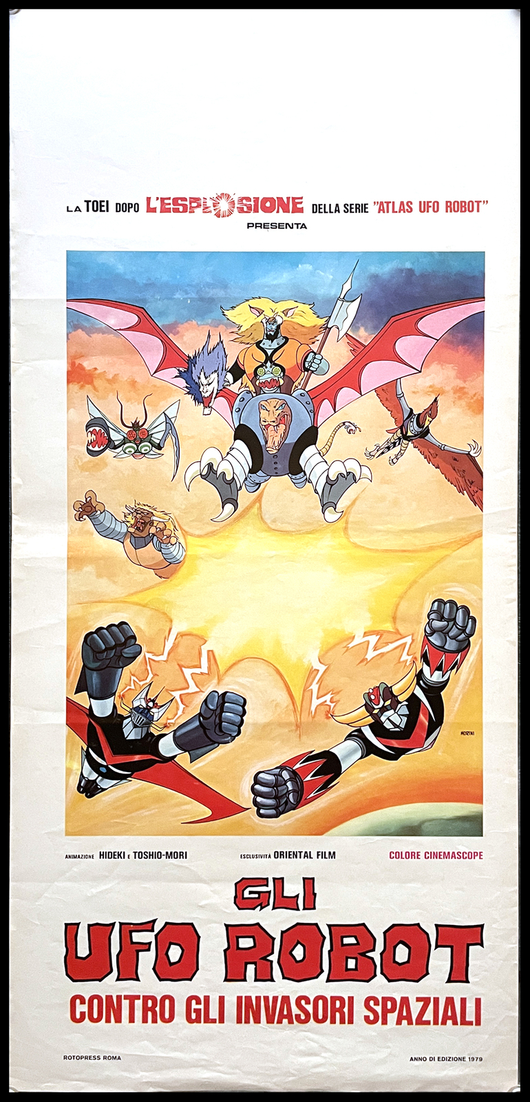 Locandina originale film Gli Ufo Robot contro gli invasori spaziali (1979)