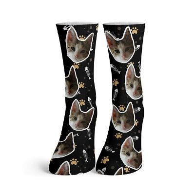 Function - Custom Cat Face Pattern Kids Youth Boys Girls Children Fashion Socks