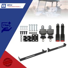 2 Retractable Golf Cart Seat Belts and Bracket Kit For EZGO Yamaha Club Car