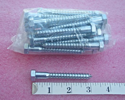 NEW 24 pack Hex Head Lag Bolt Screw 3/8 x 3;  Zinc Plate FREE SHIP, HIGH QUALITY