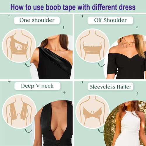 Boob Tape Bra, Breast Lift Tape for Contour Lift & Fashion Invisible Push Up Bra - Picture 8 of 31
