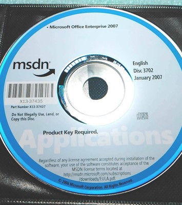 Microsoft Office Enterprise 2007 Original Install Cd License Key