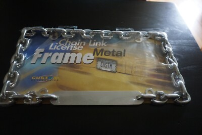 Funny License Plate Frame Chrome Chain Link License Plate Frame