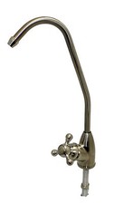 4 Long Reach Brushed Nickel Faucet with Ceramic Closure Reverse Osmosis