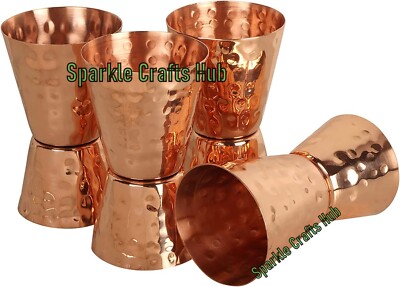 Kupfer Doppel Schüttelsieb 1 & 59ml, Stange Cocktail Messen Likör 4 Stück Sets