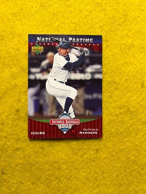 ICHIRO SUZUKI , MARINERS , 2006 UPPER DECK MLB , NATIONAL CARD DAY INSERT NP15