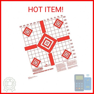 Champion Traps and Targets Redfield Style Precision Sight-In Target (10-pack)
