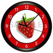 Personalized Clock - Strawberry, Red, Fruit, Kitchen