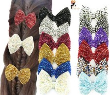 Large Bling Diamond Bow Hair Clip for Girls - 14cm Colorful Gift