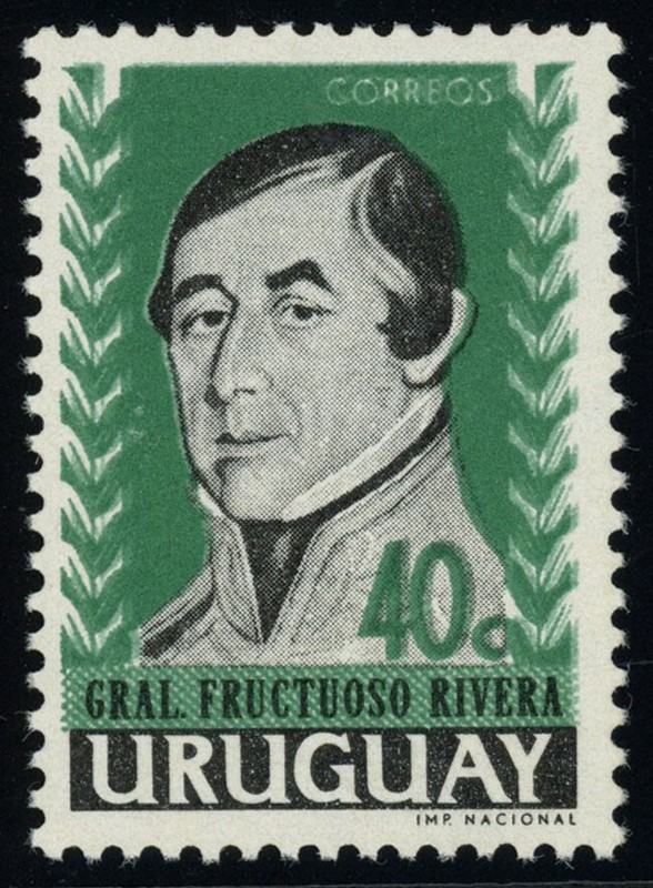 Uruguay Scott# 688 Var Green Color Doubled Mint NH.  (55920)