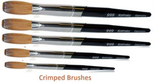 999 Titanium Handle - Kolinsky Acrylic Nail Art Brush CRIMPED High Quality