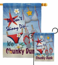 Chunky Dunk Garden Flag Beach Coastal Decorative Small Gift Yard House Banner
