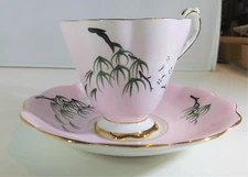 Vintage Royal Standard Oriental Style Pink Tea Cup & Saucer, Cherry Blossoms MCM