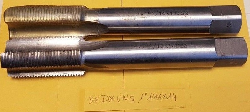 Taraud machine HSS-M2 haute résistance UNS 1"1/16X14 coupe Tol 2