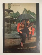 1970 Bass Wejuns Print Ad Original Penny Loafers Argyle Socks Cracker Jack