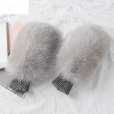 New Style Winter Warm Fur Covered Gloves Women Real Fur Gloves Outdoor Warm
