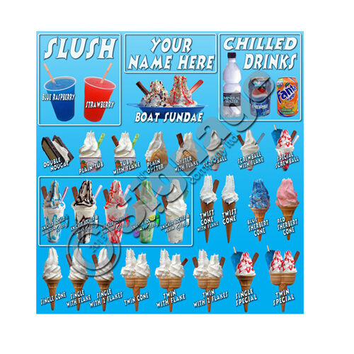 ice cream van stickers full window selection 1