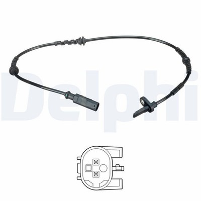 ABS Sensor Raddrehzahl DELPHI SS20596 für FIAT CLASSIC PANDA 169 AXA1A 169CXA1A
