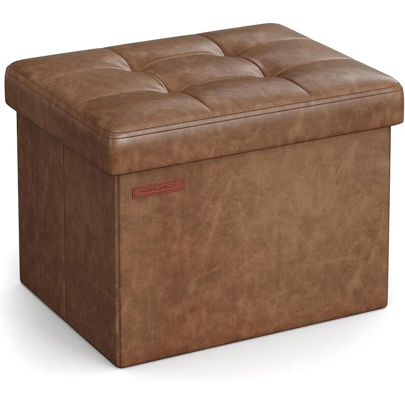 Folding Storage Ottoman Footrest Cube Bench Multifunctional Sturdy Foot Stool US - Image 2 of 4
