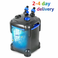 172GPH Canister Filter, Ultra-Quiet External Aquarium Filter with Free Media ...