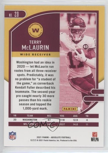 2021 Panini Absolute Red White & Blue Kalejdoskop Terry McLaurin #20 - Zdjęcie 2 z 3