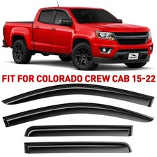 Side Window Deflectors Rain Guards for 15-22 Chevy Colorado Crew Cab