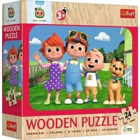 Puzzle 24 Elementy Puzzle Drewniane WesołY Cocomelon - Trefl