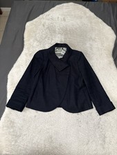 J Crew Womens Dark Blue Linen Blend Blazer Jacket Size 0