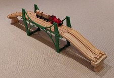 BRIO Reversible Double Track Bridge set 33397. Used. Good condition.