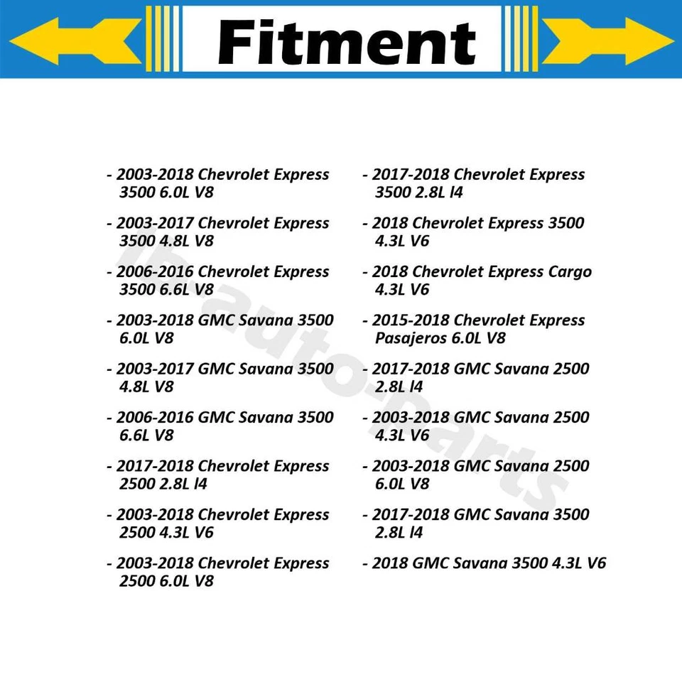 Cable de freno de estacionamiento trasero Dorman 2 piezas para GMC Savana 2500 4,8 L 2003-2017 Foto 2 de 4