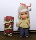 Vintage 1968 Mattel Liddle Kiddles Kampy Kiddle Doll w/Sleeping Bag #3753