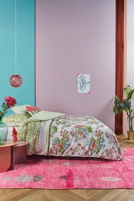 Oilily Line Flower Cotton Sateen Quilt Cover Set
