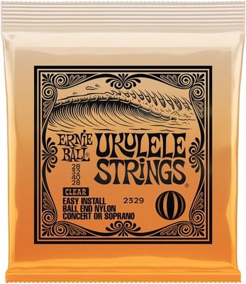 Ernie Ball EB 2329 Saitensatz Ukulele Ball End, Clear, .028-.0028