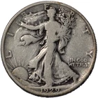 1929-D Denver Walking Liberty Silver Half Dollar 50C Fine FN F+