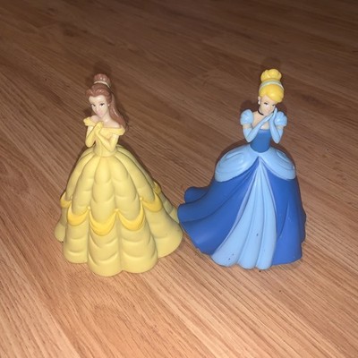 VTG 2012 Blip Toys Disney Cinderella & Belle Vinyl Coin Banks